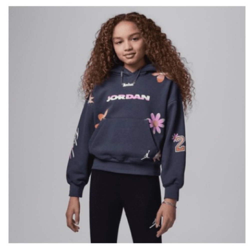 Jordan Hoodie with Floral Design